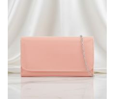 Společenská kabelka lesklá růžová 1