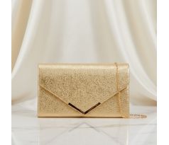 Společenská kabelka se zlatými doplňky zlatá