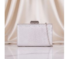 Společenská kabelka clutch stříbrná