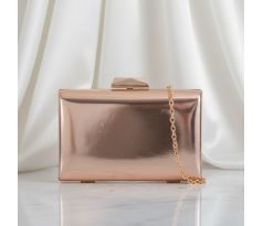 Společenská kabelka clutch lesklá šampaň