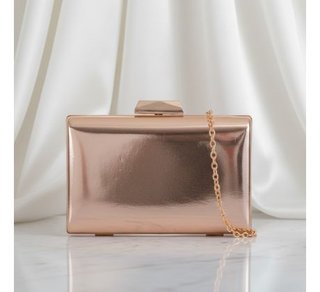 Společenská kabelka clutch lesklá šampaň