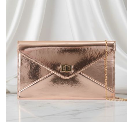 Společenská kabelka lesklá šampaň