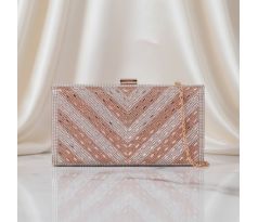 Společenská kabelka clutch šampaň