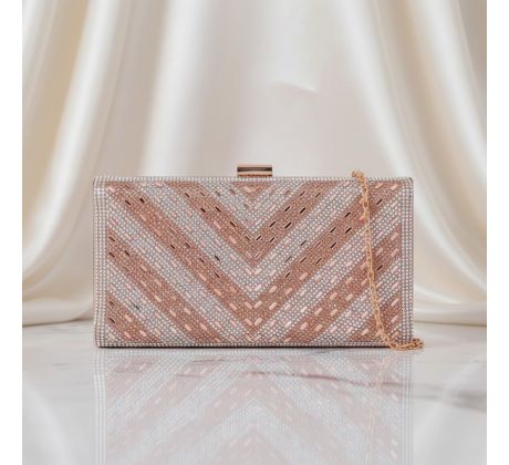 Společenská kabelka clutch šampaň