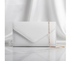 Společenská kabelka lesklá bílá 1