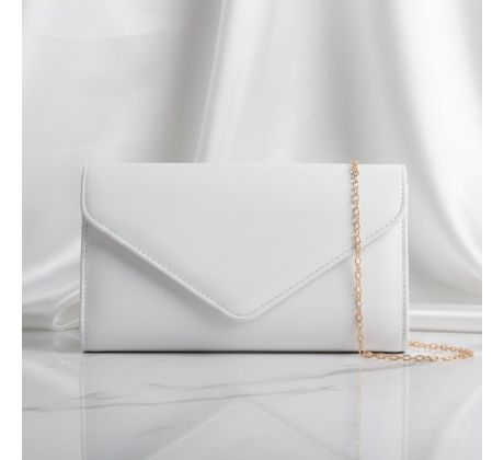 Společenská kabelka lesklá bílá 1