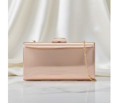 Společenská kabelka clutch lesklá šampaň 1
