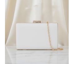 Společenská kabelka clutch bílá 1