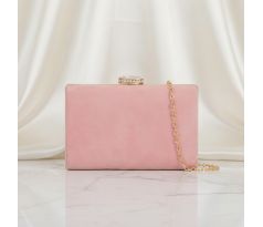 Společenská kabelka clutch růžová