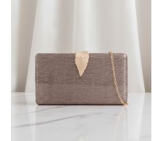 Společenská kabelka clutch bronzová 4