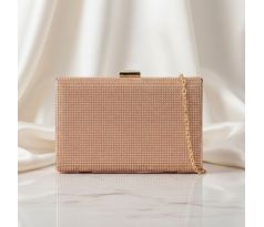 Společenská kabelka s kamínky šampaň 1