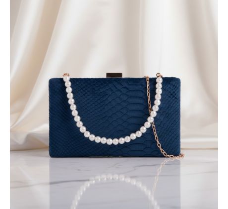 Společenská kabelka clutch modrá 2