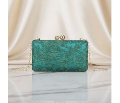 Společenská kabelka zdobená zelená 1