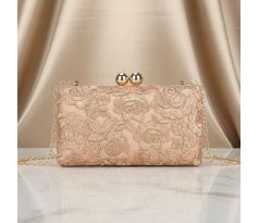 Společenská kabelka zdobená rose gold