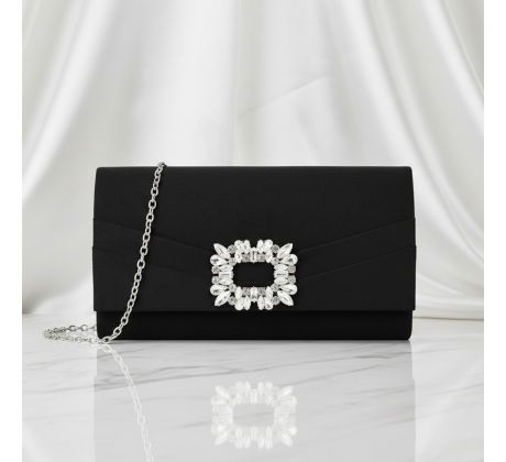 Společenská kabelka se sponou černá 1