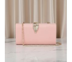 Společenská kabelka clutch růžová 2