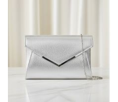 Společenská kabelka stříbrná 14