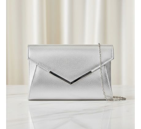 Společenská kabelka stříbrná 14