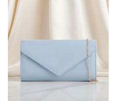 Společenská kabelka lesklá nebesky modrá 1