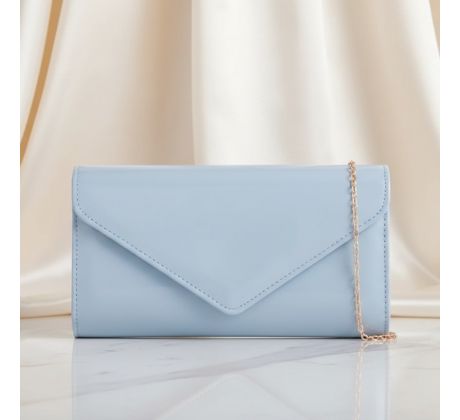 Společenská kabelka lesklá nebesky modrá 1