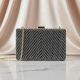 Společenská kabelka clutch s kamínky černá