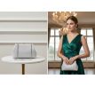 Společenská kabelka stříbrná clutch