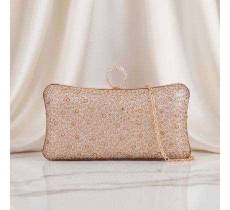 Společenská kabelka clutch zlatá 8