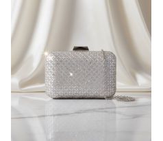 Společenská kabelka clutch stříbrná 1