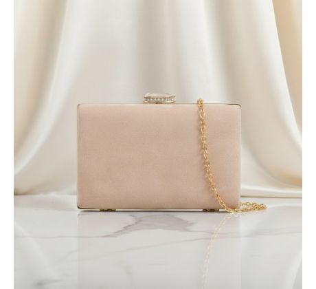 Společenská kabelka clutch nude 1