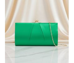 Společenská kabelka saténová jasně zelená