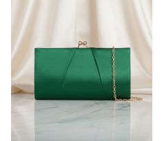 Společenská kabelka saténová zelená 1