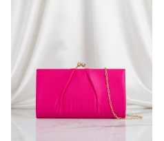 Společenská kabelka saténová fuchsiová 1