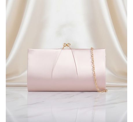 Společenská kabelka saténová nude