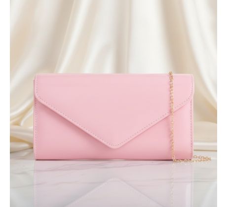 Společenská kabelka lesklá růžová 2