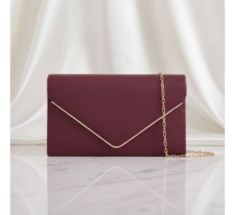 Společenská kabelka burgundy 6