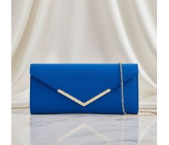 Společenská kabelka královská modrá se zlatými doplňky 1