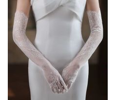 Rukavičky krajkové dlouhé