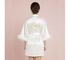 Župan pro nevěstu Bride bílý