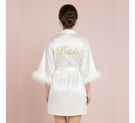 Župan pro nevěstu Bride bílý