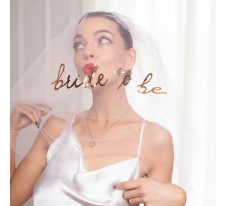 Závoj Bride to be růžově zlatý