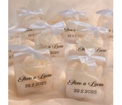 Dárek pro svatebčany - svíčka růže