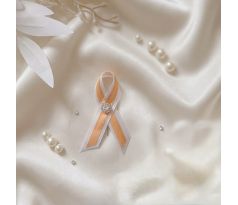 Svatební vývazek jednoduchý s kamínky zlatý výrazný