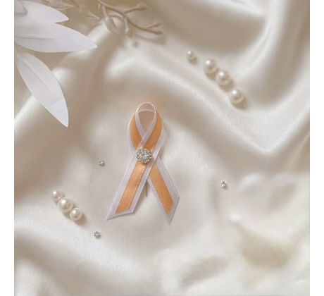 Svatební vývazek jednoduchý s kamínky zlatý výrazný