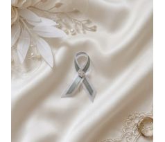 Svatební vývazek jednoduchý s kamínky šalvějový