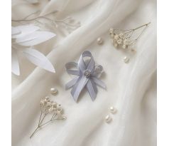 Svatební vývazek zdobený stříbrný 4