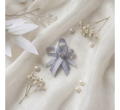 Svatební vývazek zdobený stříbrný 4