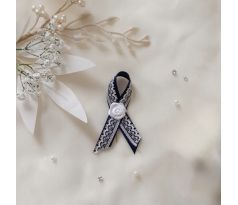 Svatební vývazek zdobený královsky modrý 3