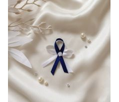 Svatební vývazek zdobený královsky modrý 1