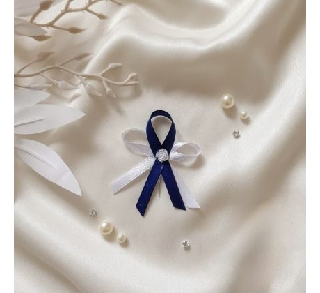 Svatební vývazek zdobený královsky modrý 1