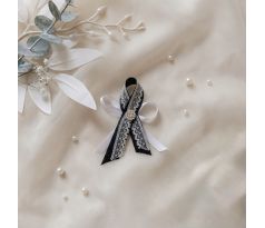 Svatební vývazek zdobený smaragdově zelený 2